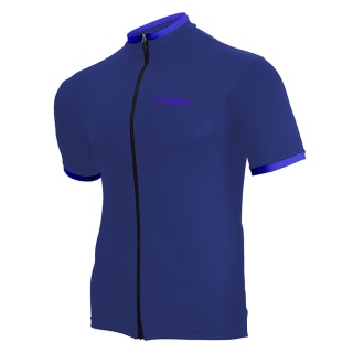 Chiba Fahrrad-Tshirt Leisure (Front-Reißverschluss, 3 Rückentaschen, schnelltrocknend) marineblau Herren